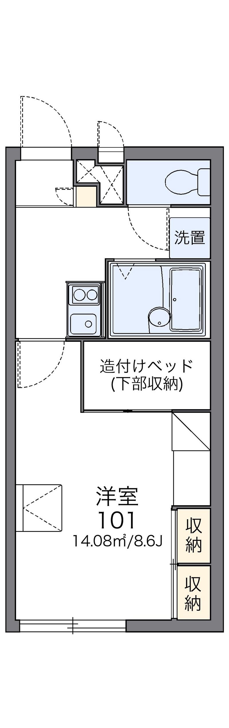 レオパレスくらのまち 間取図