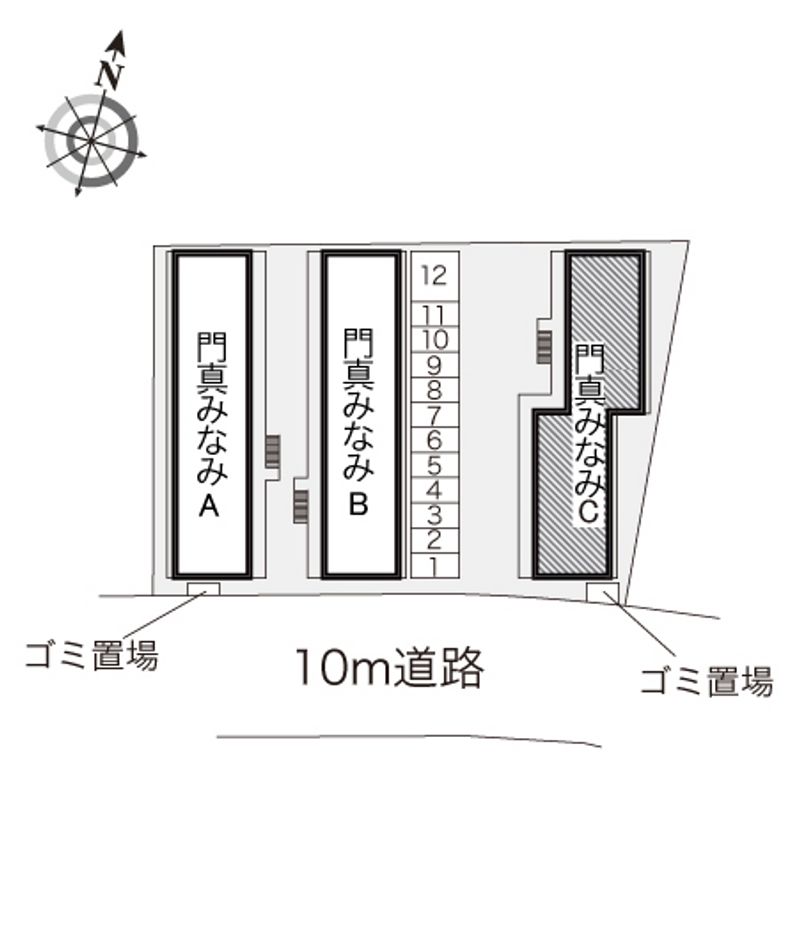 レオパレス門真みなみＣ 配置図