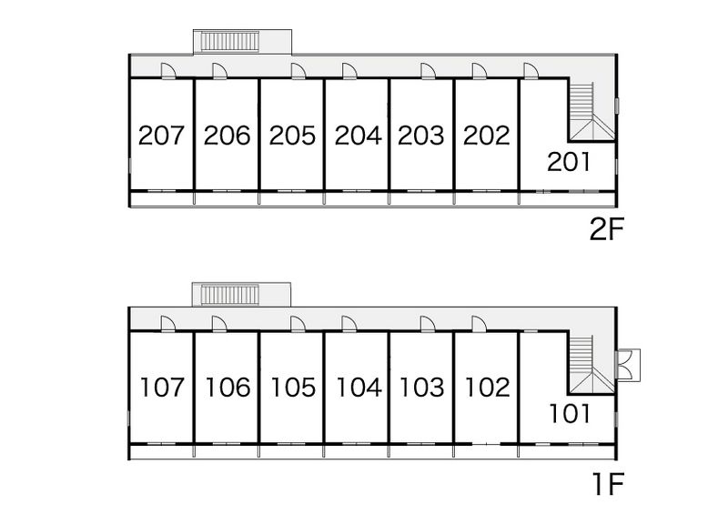 レオパレスシティーＢ 間取配置図