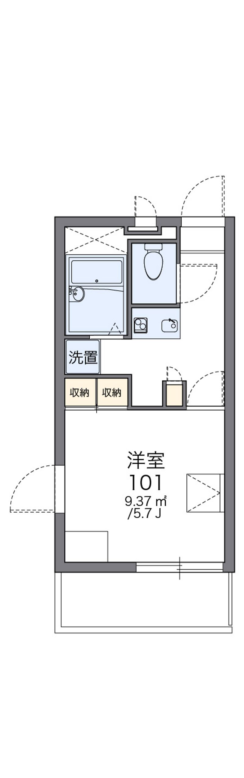 レオパレスウエストリバーⅡ 間取図
