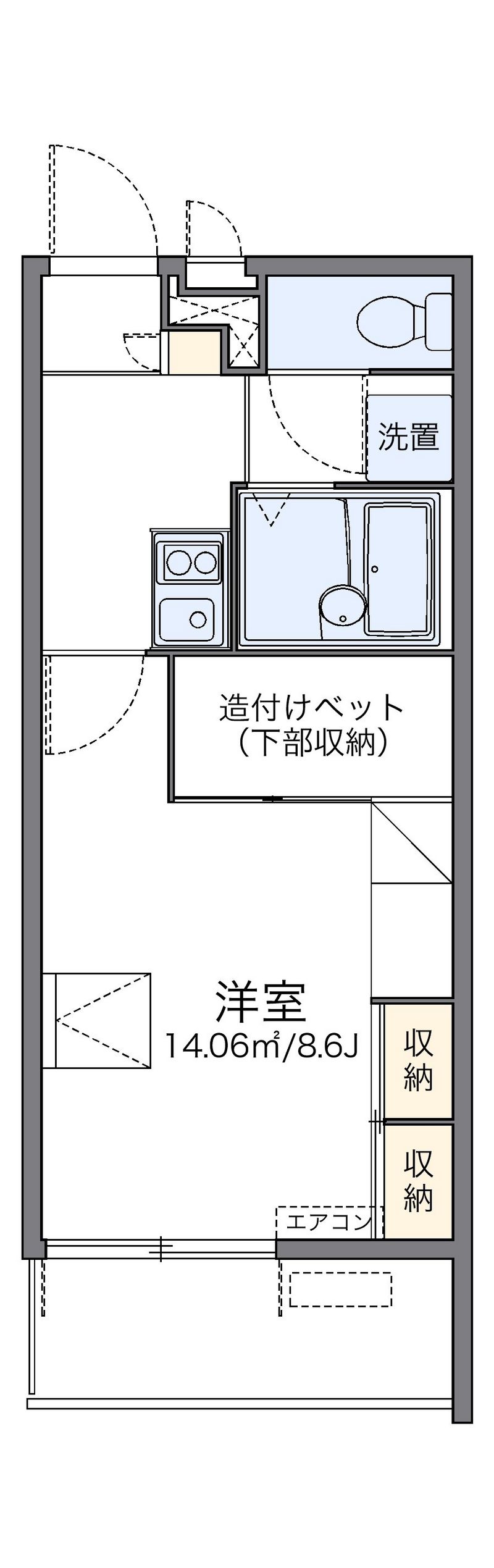 レオパレスコンファーレ四日市 間取図
