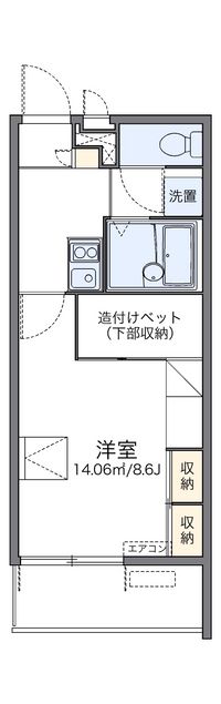 レオパレスコンファーレ四日市 間取り図