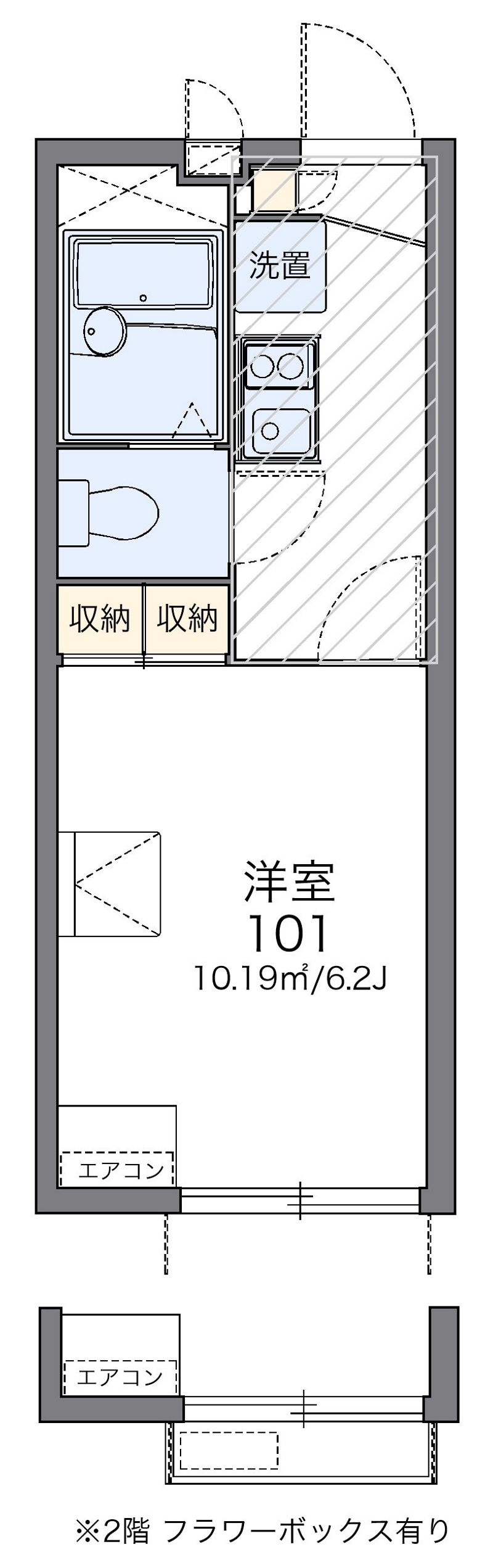 レオパレスミーコーポ　マチヤ２ 間取図