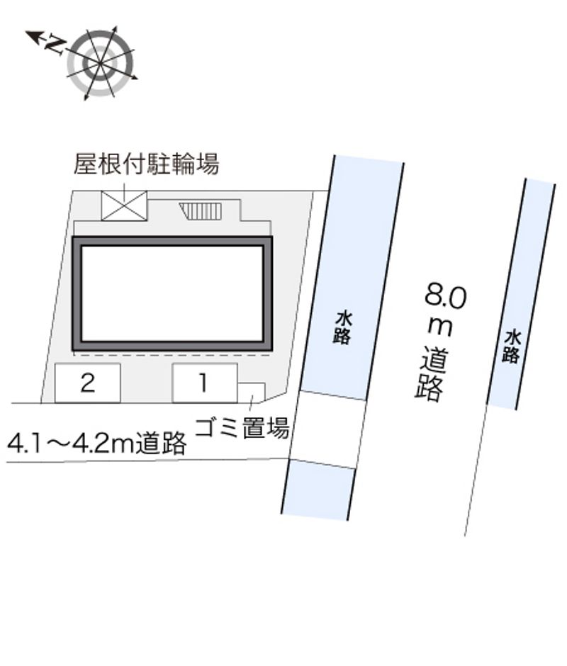レオパレスアムール田野浦 配置図