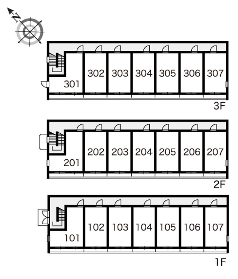 レオパレスエンディヴァー 間取配置図