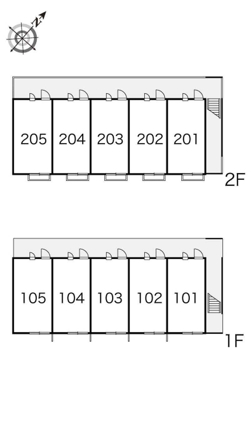 レオパレスエクレール君塚 間取配置図