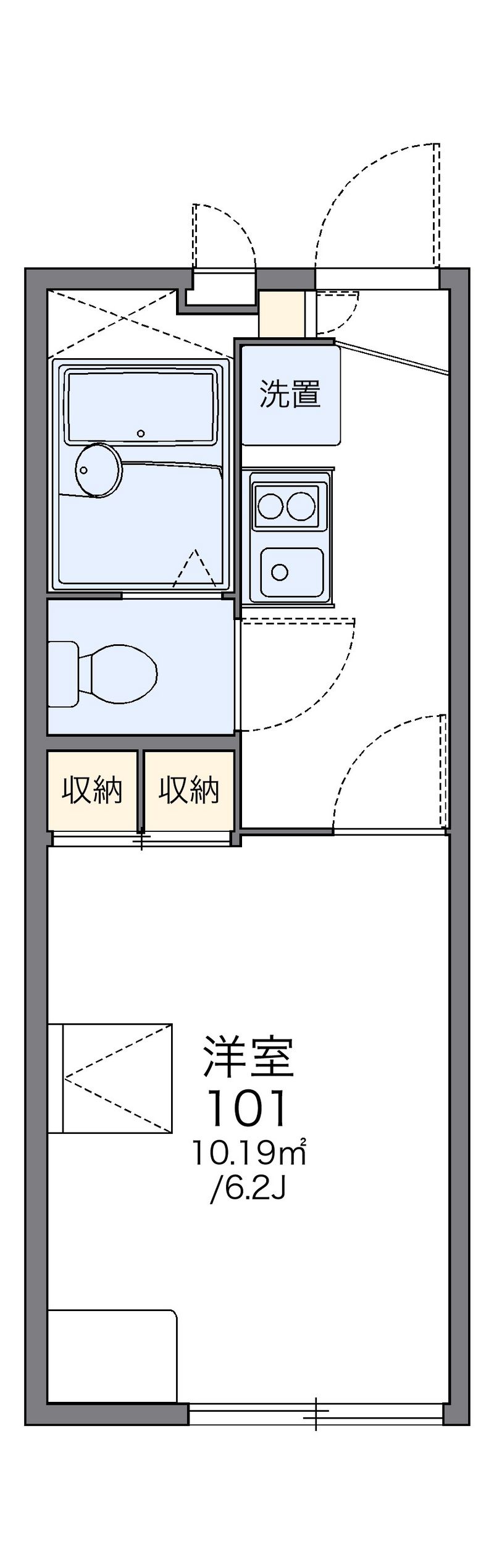 レオパレスコート　ひこね 間取図