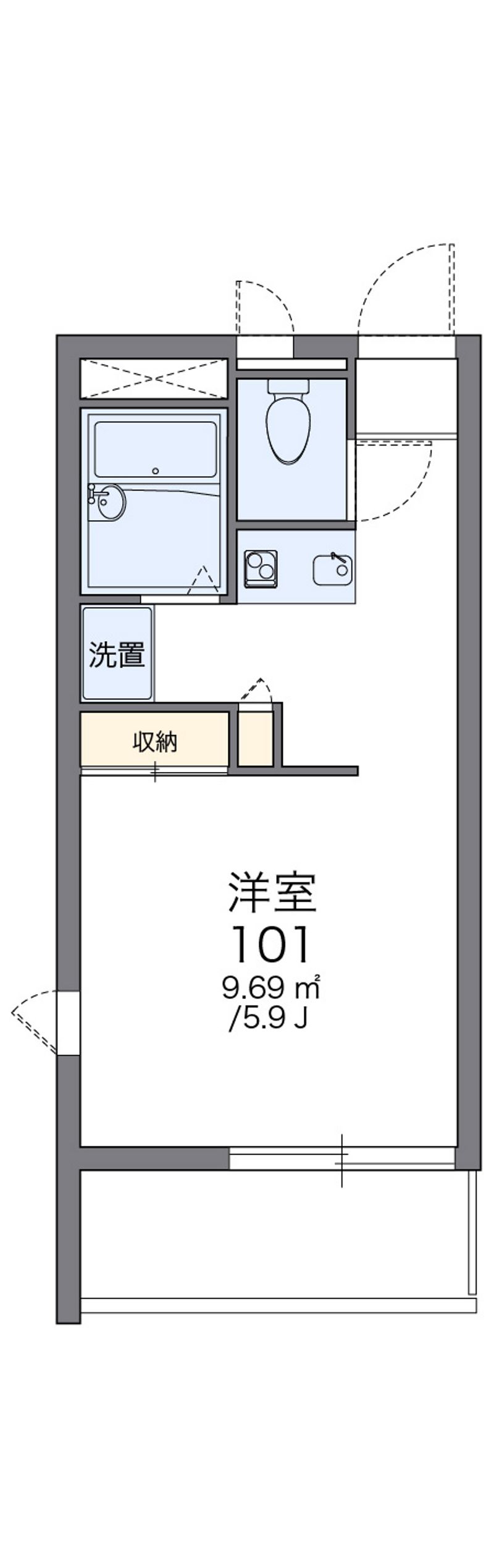 レオパレス熊野 間取図