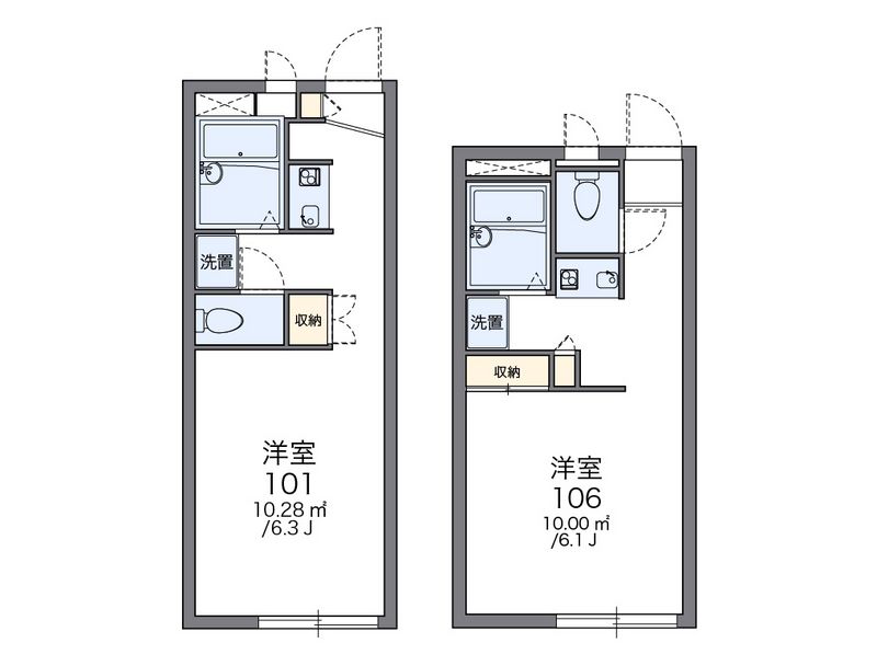 レオパレスＭＩＲＡＩ 間取図