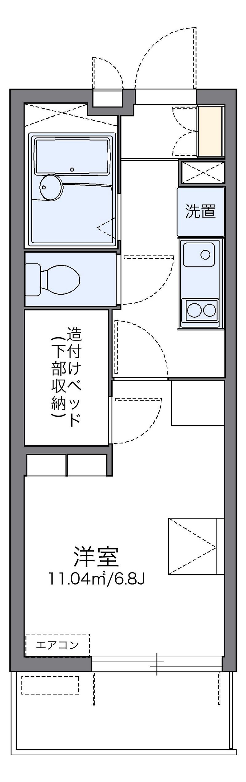 レオパレスグランデーム幕張 間取図