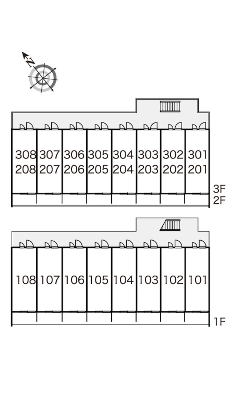 レオパレスレモンの木 間取配置図