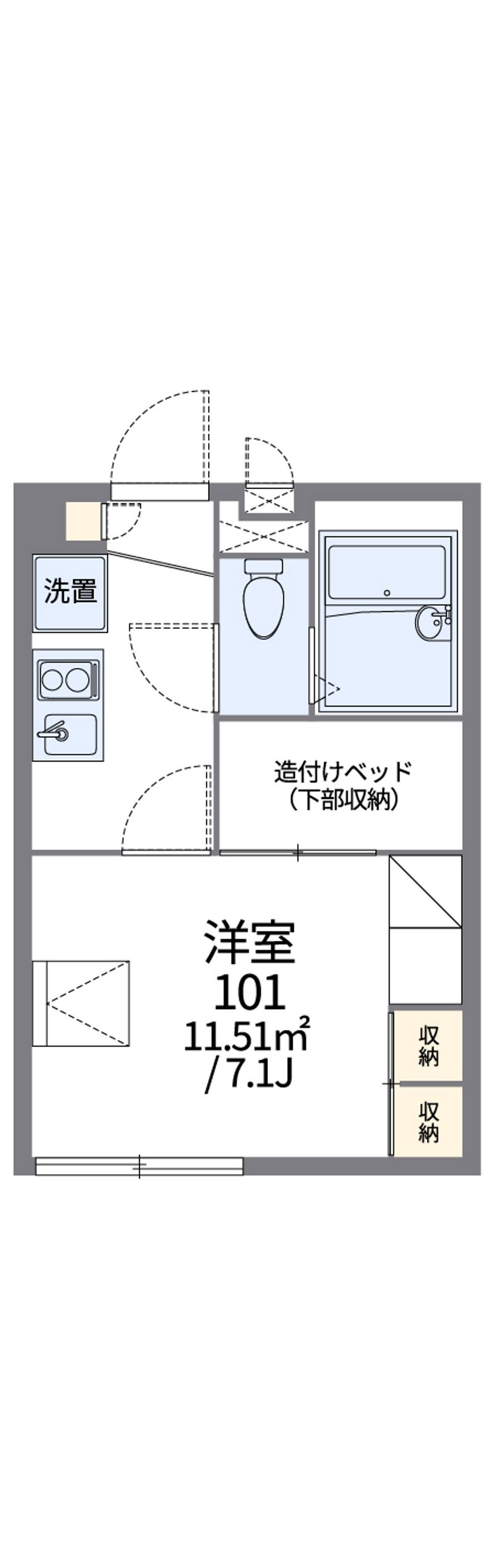 レオパレスクレール方丈 間取図