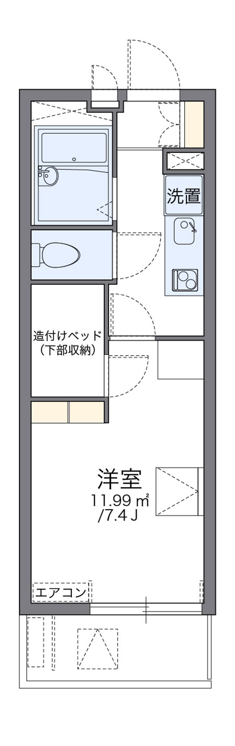 レオパレスパインフィールド 間取図