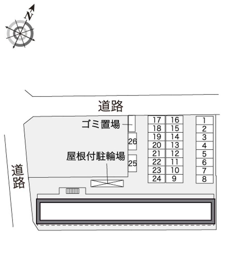 レオパレスさつき 配置図