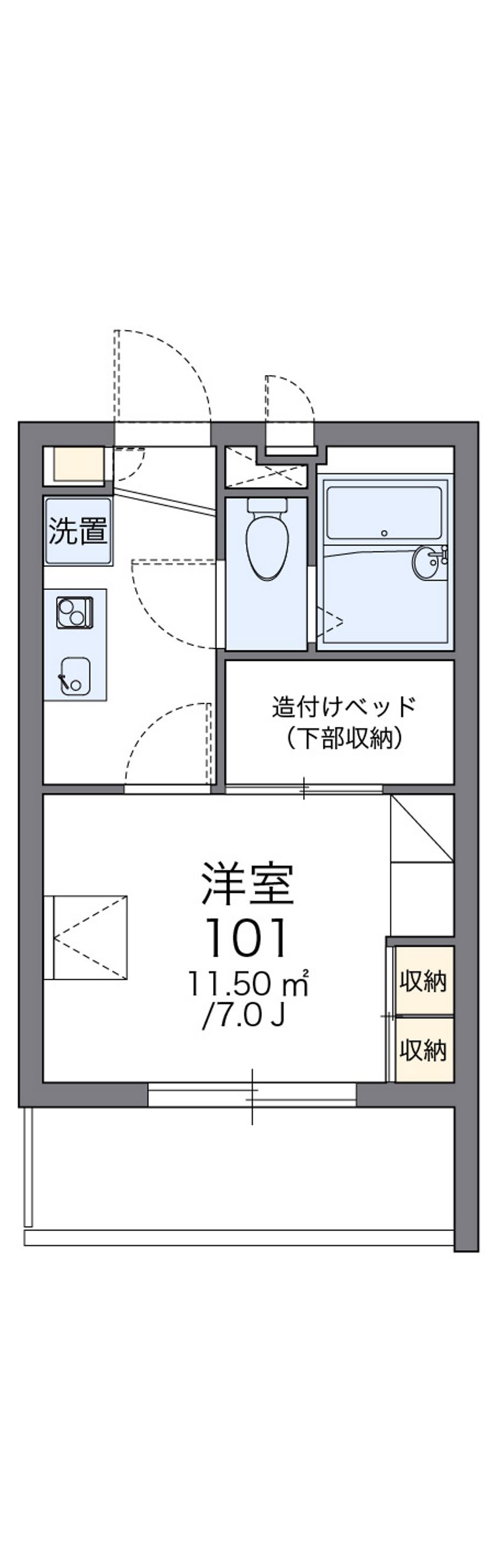 レオパレスさくらブリッサⅡ 間取図
