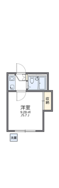 レオパレス佃 間取り図