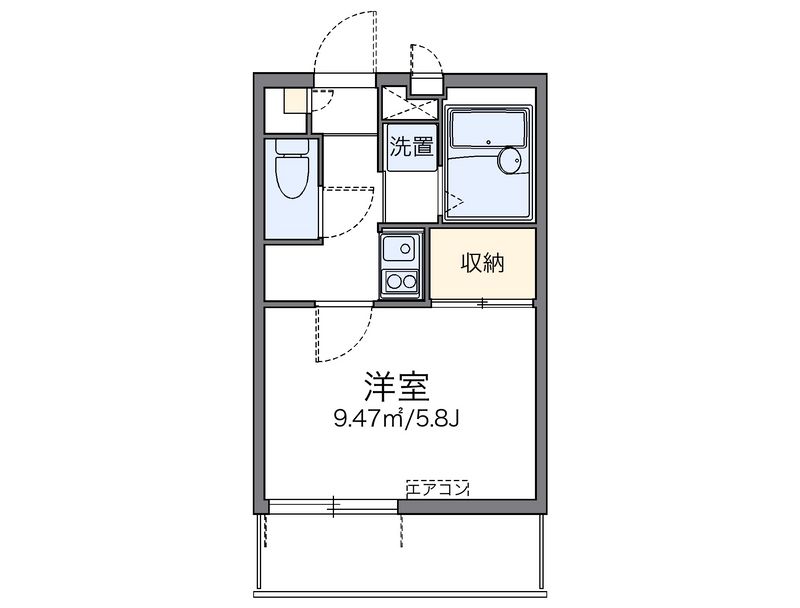 レオパレスシャルマン 間取図
