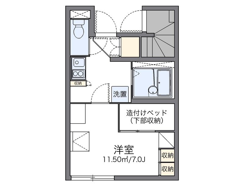 レオパレス秋津 間取図