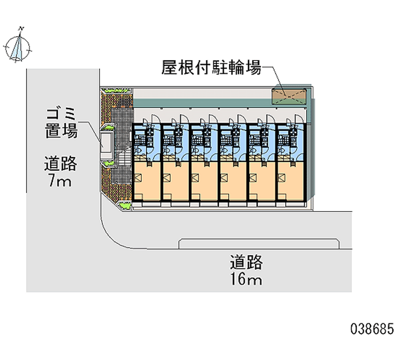レオパレスダース　ワン 区画図