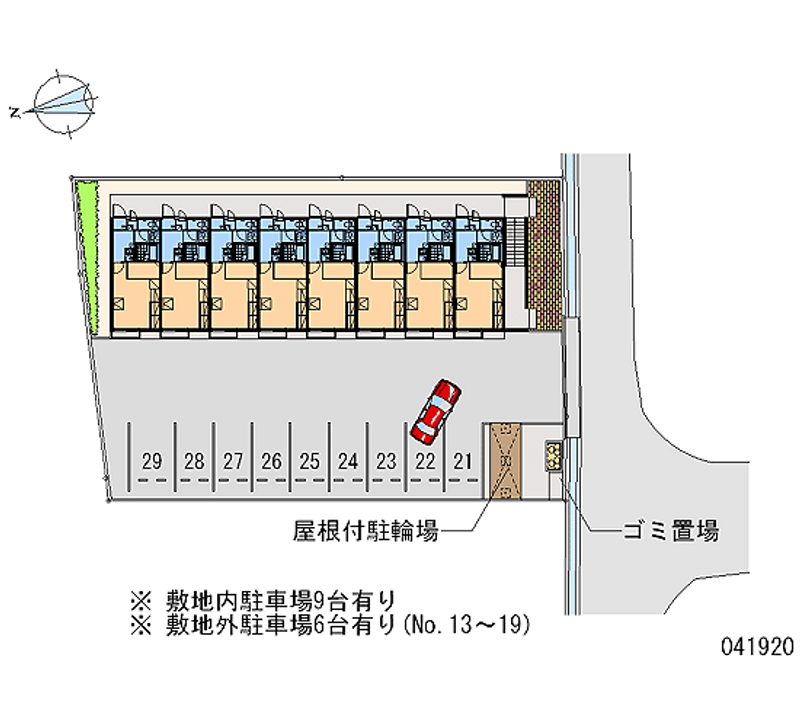 レオパレス山崎Ｂ 月極駐車場