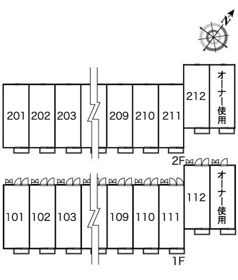 レオパレス前ヶ崎 間取配置図