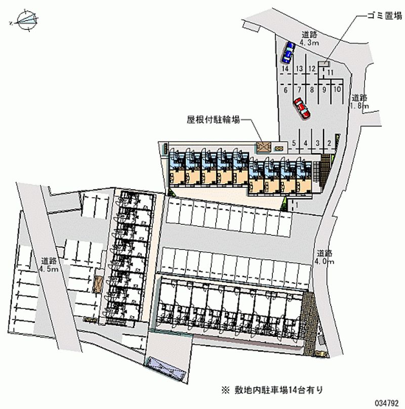 レオパレススパシオリベロ 月極駐車場