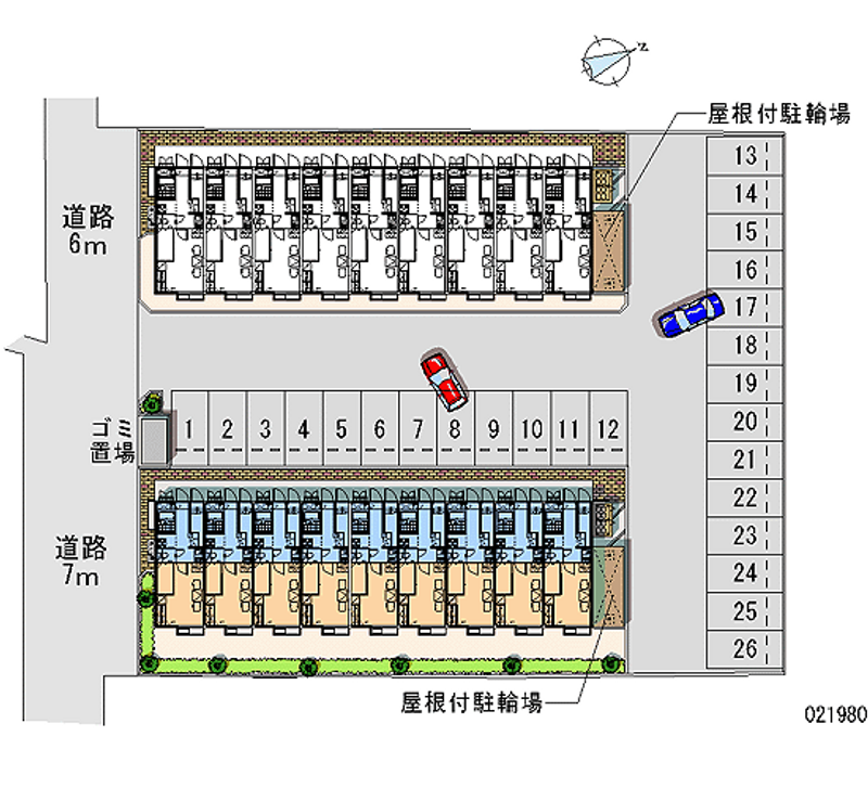 レオパレスポーラスターＢ 月極駐車場