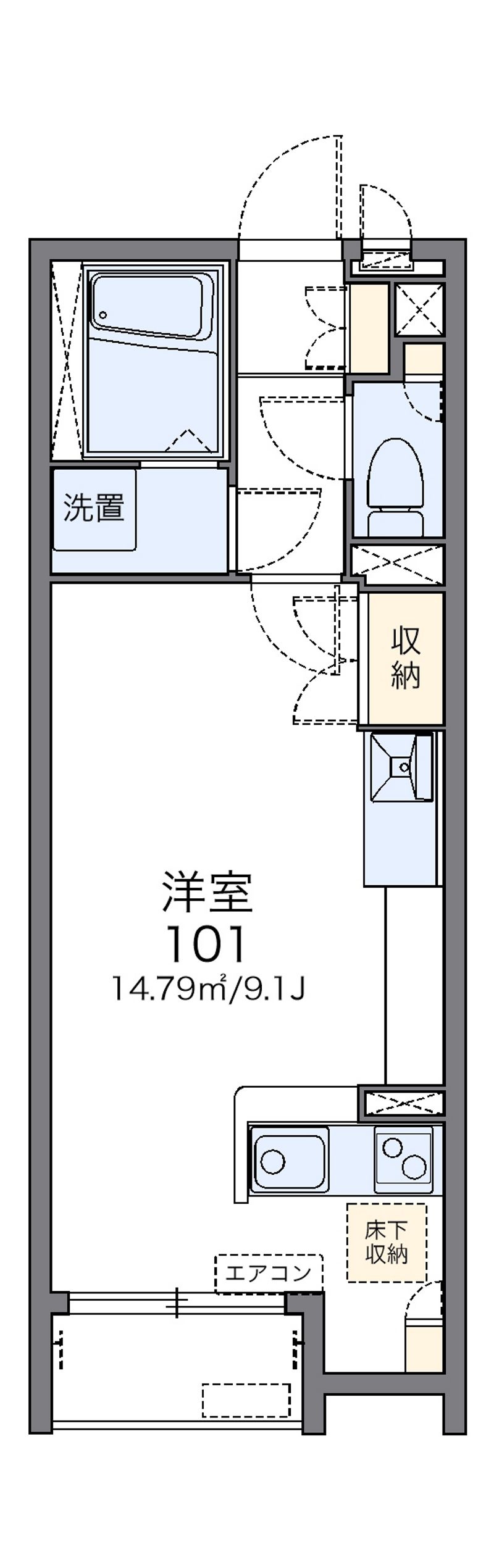 レオネクストカーサカメヤマ 間取図