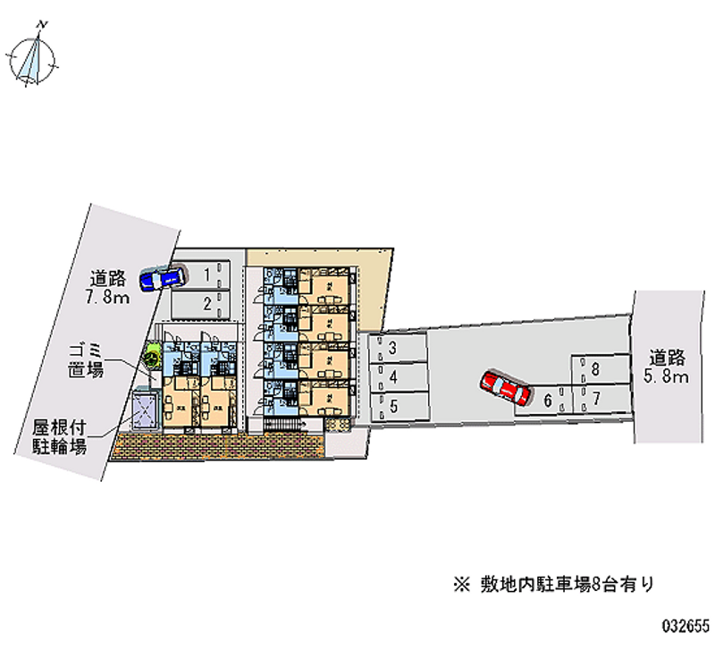 レオパレスクリスタル笠舞Ⅱ 月極駐車場