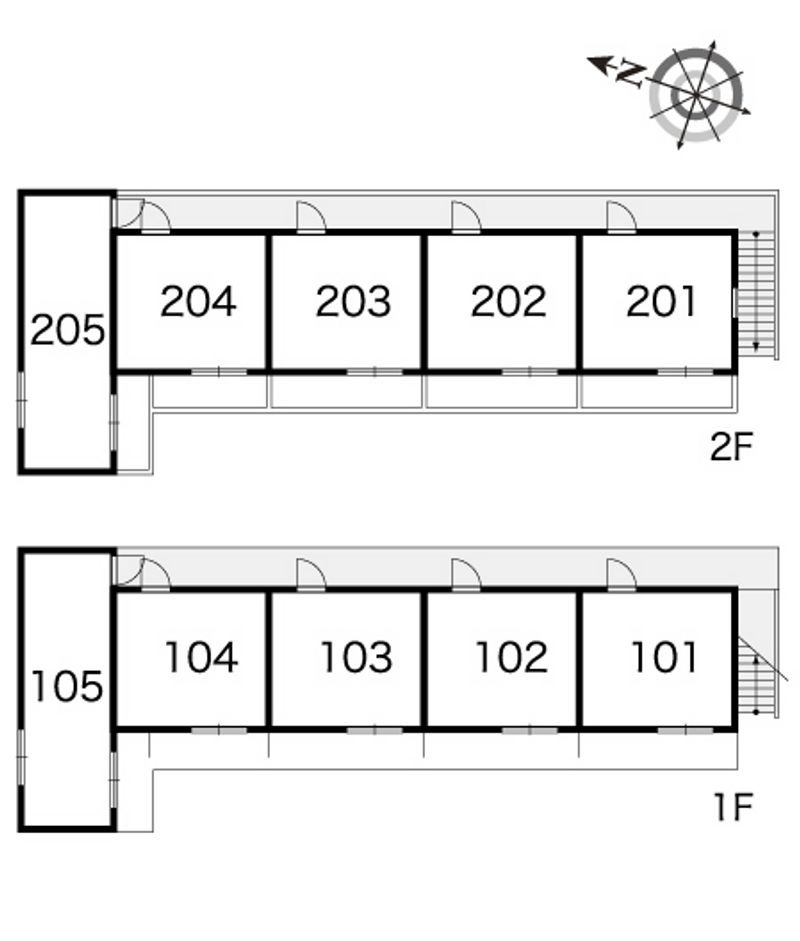 レオパレスシェモアⅠ 間取配置図