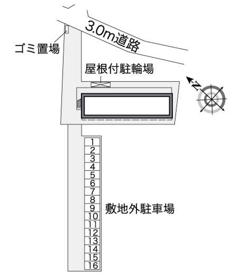 レオパレスノーブルイン関園 配置図