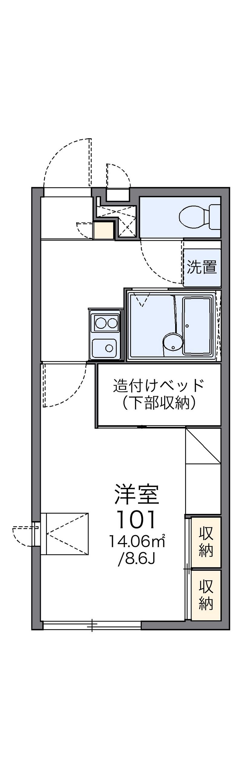 レオパレスＥａｓｔ　ａｕｋ　Ⅲ 間取図