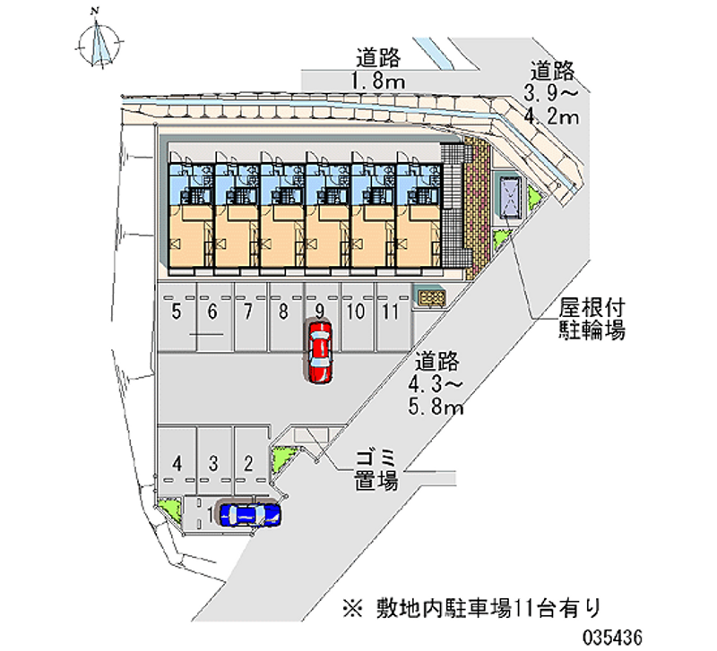 レオパレスプライマリィ 区画図