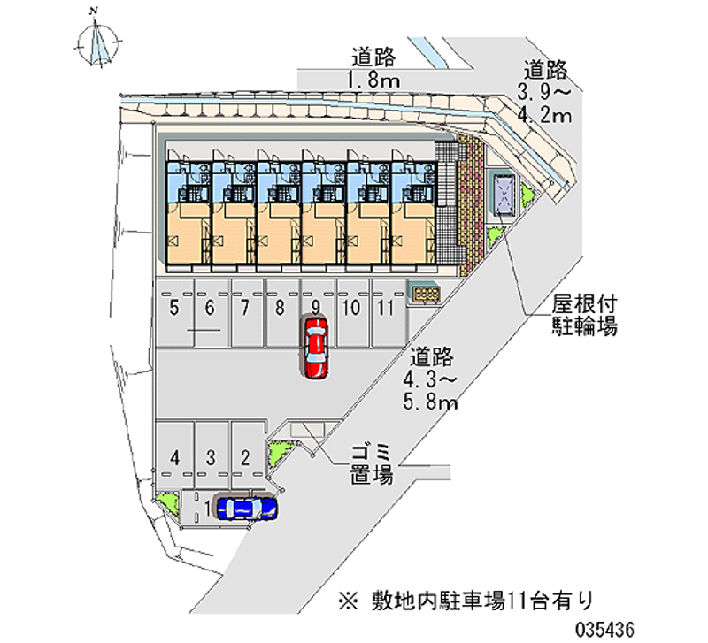 レオパレスプライマリィ 月極駐車場