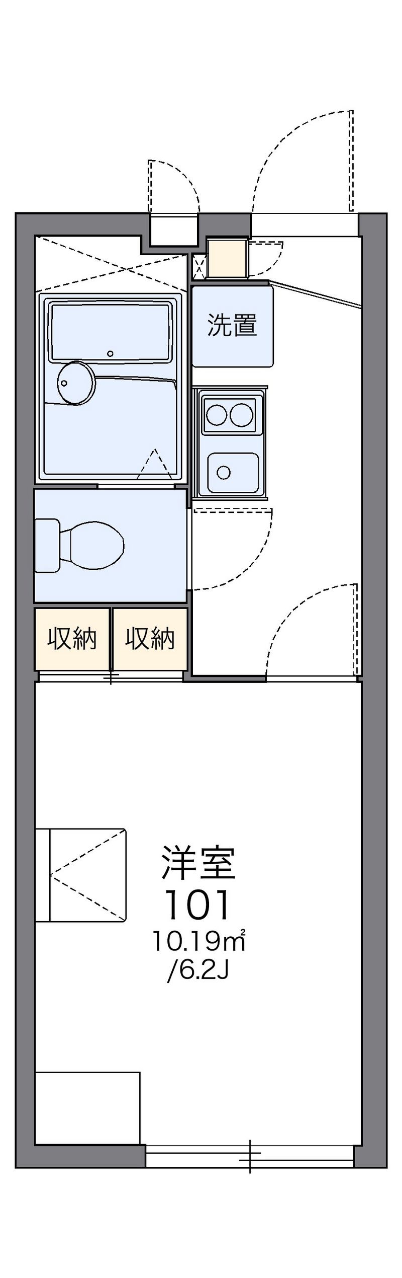 レオパレスＮＡＫＡＴＡ　Ａ 間取図