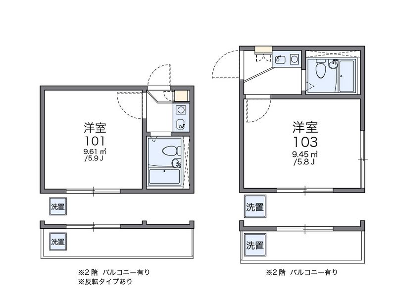 レオパレスブルースカイ 間取図