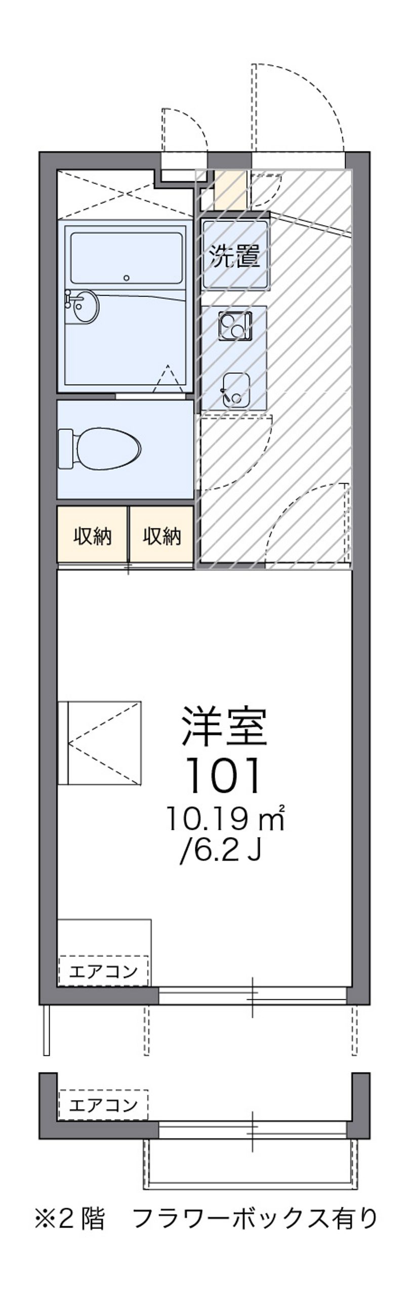 レオパレスルミエール道場 間取図