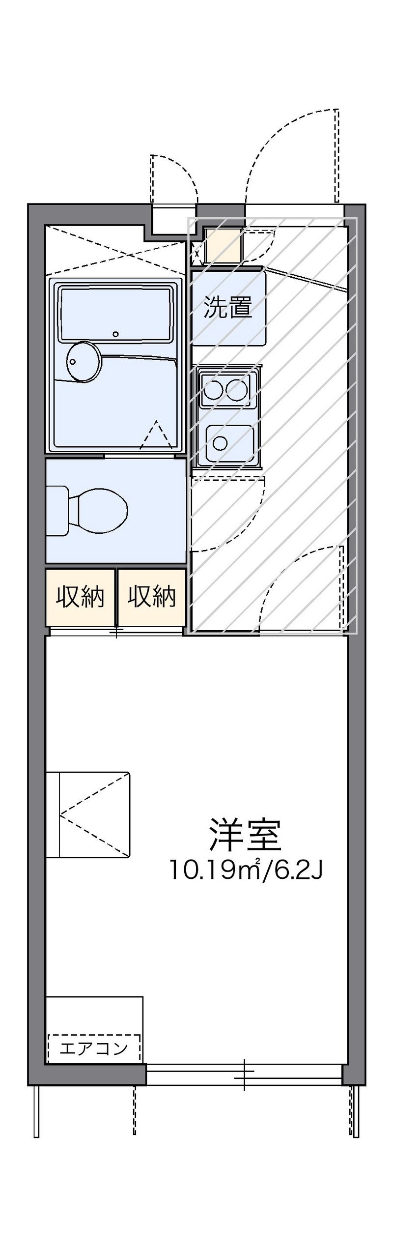 レオパレスガーネット合川 間取り