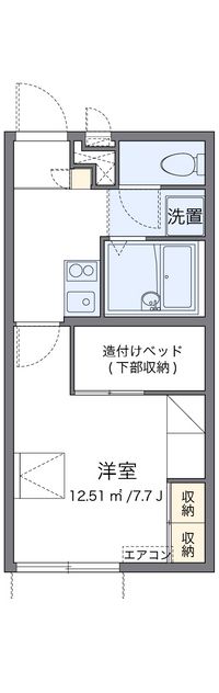 レオパレス下河原Ⅱ 間取り図