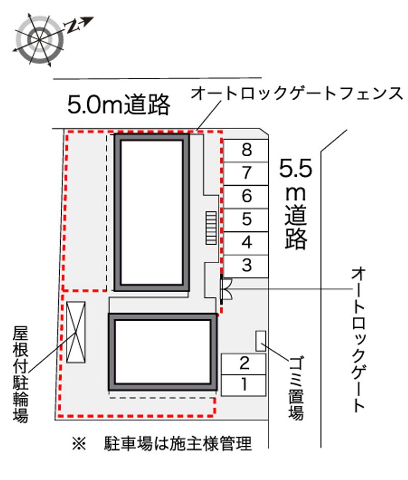 レオパレスエスポワール六郷 配置図