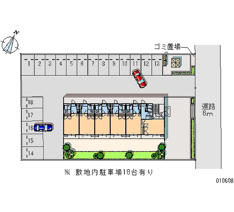 レオパレスホワイトベル 月極駐車場