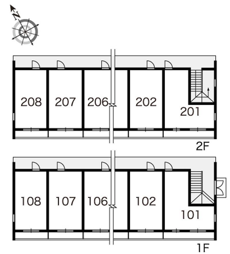 レオパレスアサギリ 間取配置図