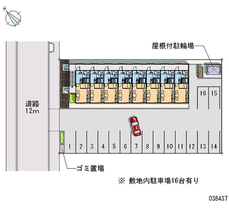 レオパレス大地 月極駐車場