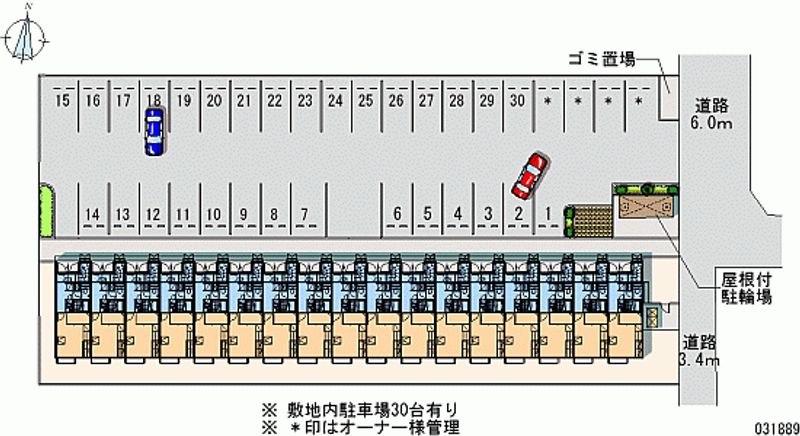 レオパレスメゾン　ジュ　クール 月極駐車場