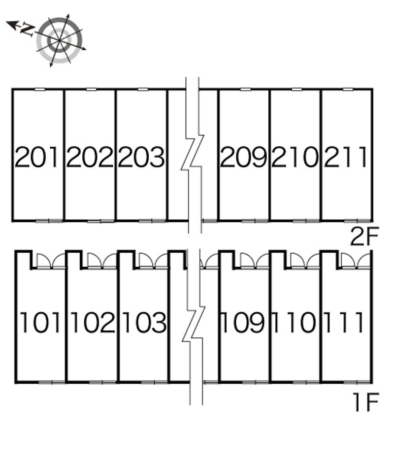 レオパレスウトナイ 間取配置図