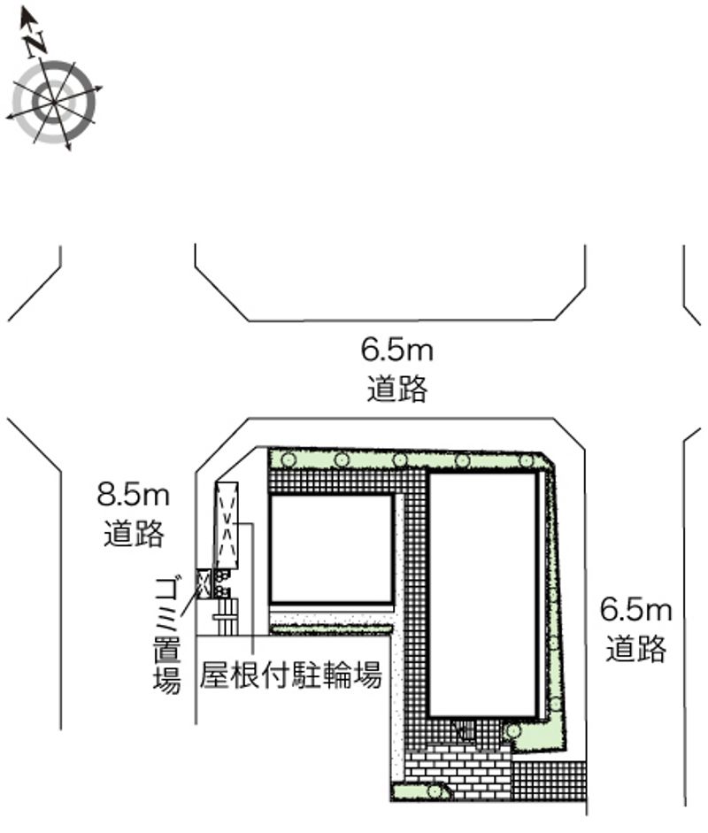 レオパレス栗木コーポ 配置図
