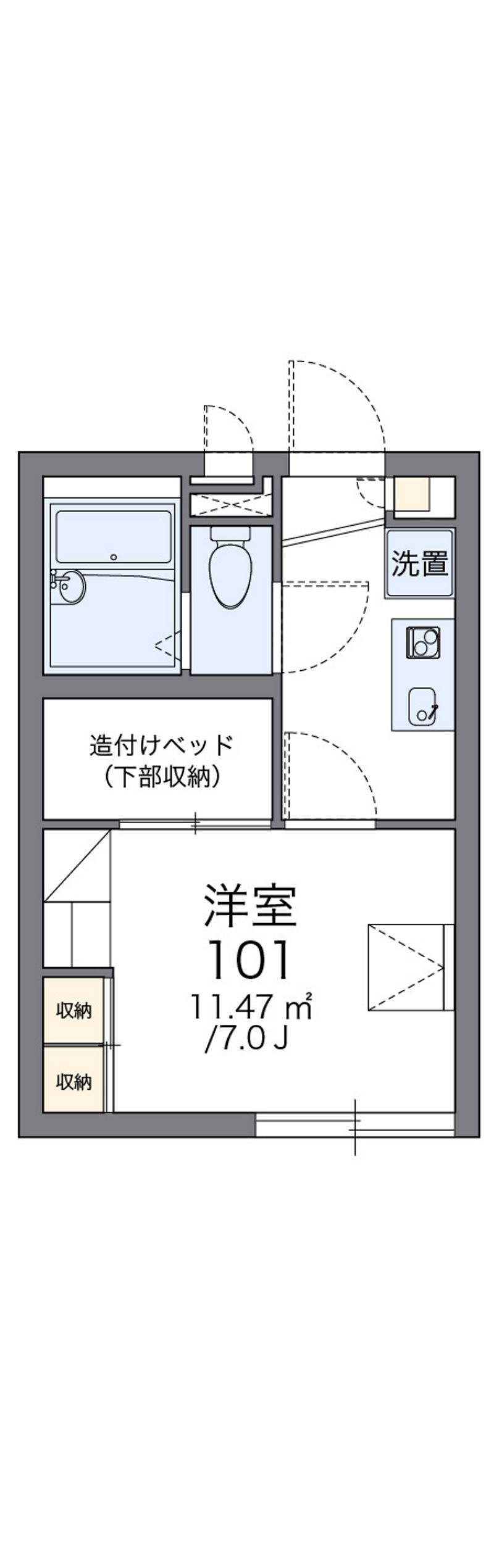 レオパレス天神 間取図