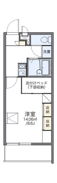 レオパレス美原北 間取り図