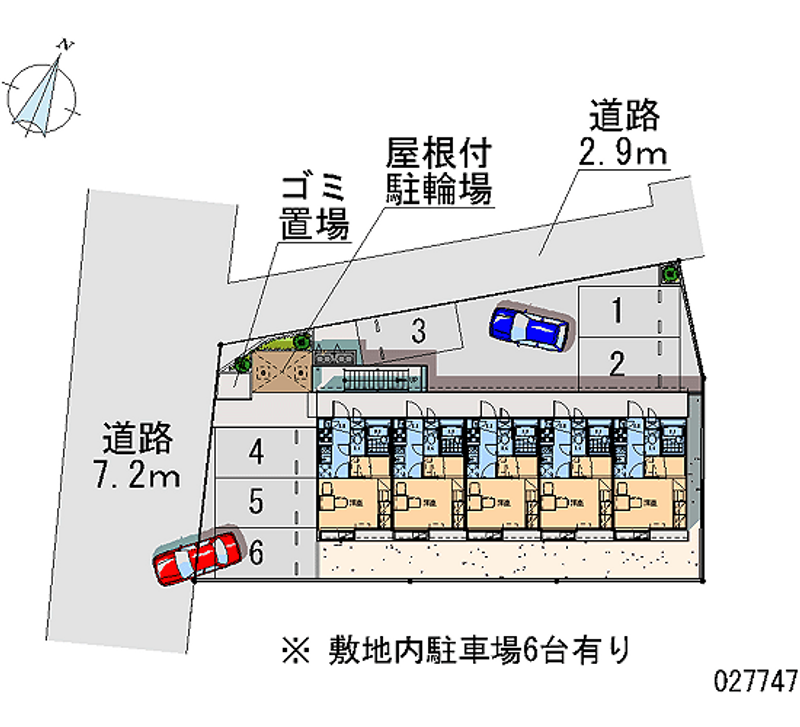 レオパレススズキ２号棟 月極駐車場