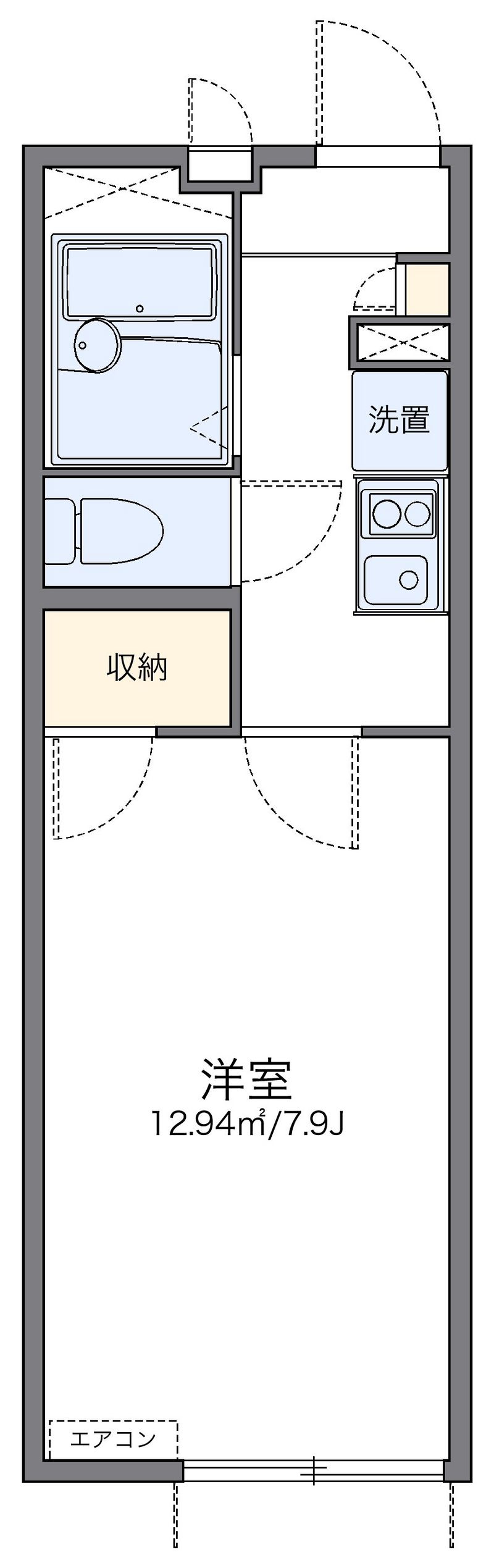レオパレス富田林西 間取図